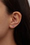 Heliophilia Silver Pendientes de Plata Esterlina 925 Púrpura